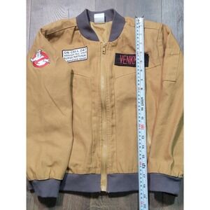 Spirit Halloween Ghostbusters Venkman Tan Flight Bomber Jacket Mens Medium M